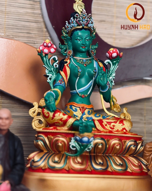 Tượng Ngài Tara Xanh Cao 35cm